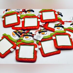 🎄12 Festive Snowman Personalizable Christmas Ornaments Ornaments Gift Tags
